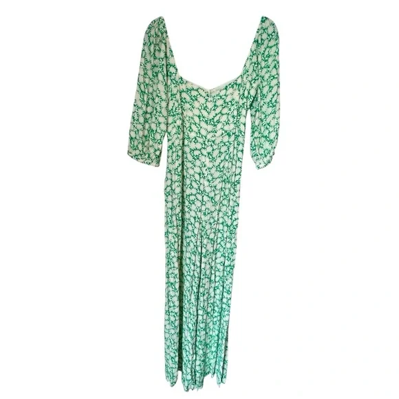 Revolve Capulet Jumpsuit Size Small Manzanita Floral Apple Green Square Neck - Picture 4 of 12